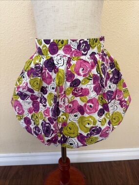 Janie And Jack City Museum Girls Floral Purple Violet Pink Green Bubble Skirt 4